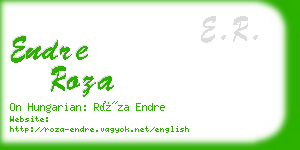 endre roza business card